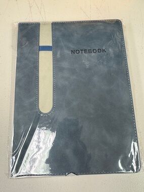 Smooth Soft Notebook with Cover Folio Case notebook - Blue with lined pages new